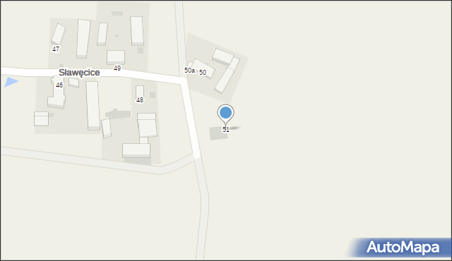 Sławęcice, Sławęcice, 51, mapa Sławęcice