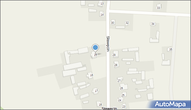 Sławęcin, Sławęcin, 15, mapa Sławęcin