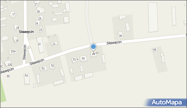 Sławęcin, Sławęcin, 49, mapa Sławęcin