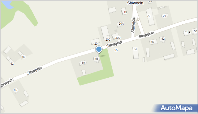 Sławęcin, Sławęcin, 57, mapa Sławęcin