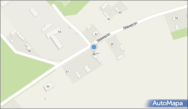 Sławęcin, Sławęcin, 66, mapa Sławęcin