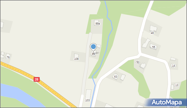 Sławęcin, Sławęcin, 89, mapa Sławęcin