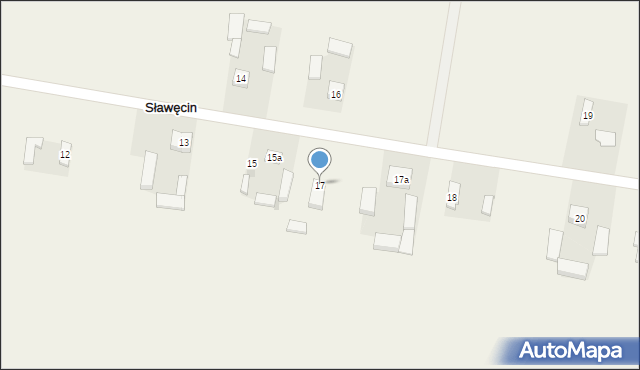 Sławęcin, Sławęcin, 17, mapa Sławęcin