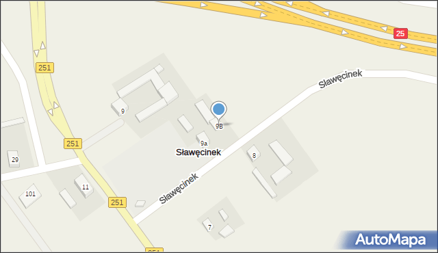 Sławęcinek, Sławęcinek, 9B, mapa Sławęcinek