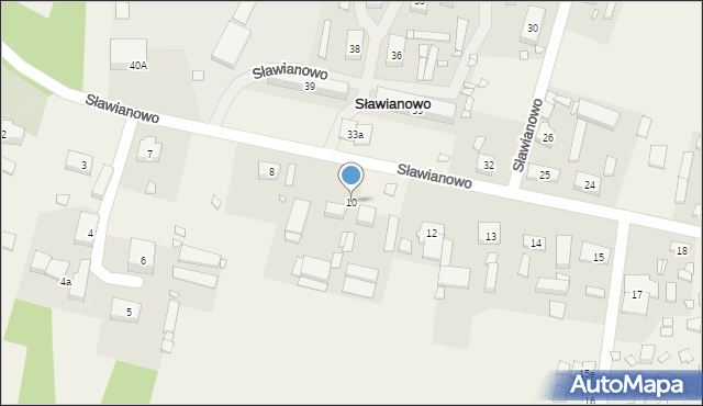 Sławianowo, Sławianowo, 10, mapa Sławianowo
