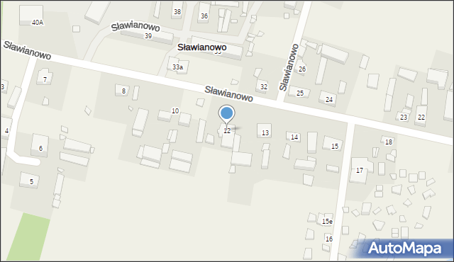 Sławianowo, Sławianowo, 12, mapa Sławianowo