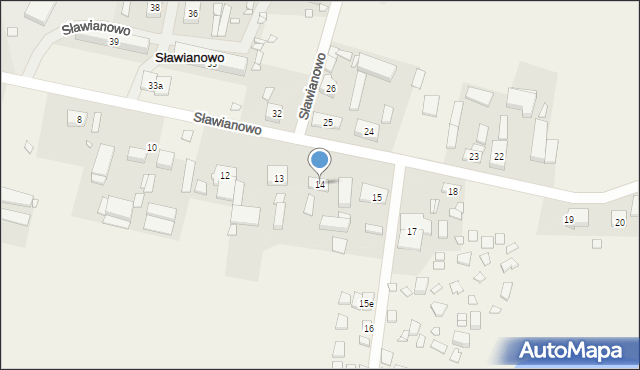 Sławianowo, Sławianowo, 14, mapa Sławianowo