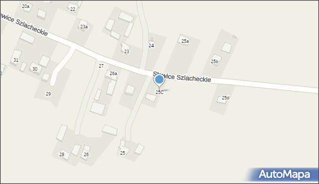 Sławice Szlacheckie, Sławice Szlacheckie, 25C, mapa Sławice Szlacheckie