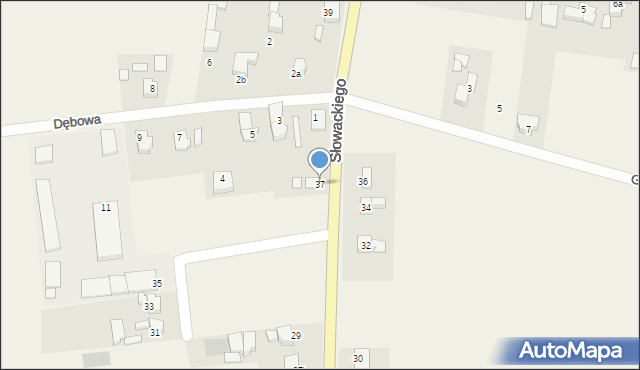 Sławików, Słowackiego Juliusza, 37, mapa Sławików