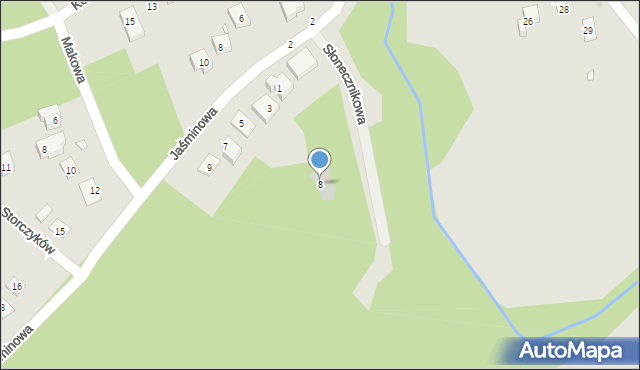 Sławków, Słonecznikowa, 8, mapa Sławków