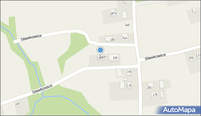 Sławkowice, Sławkowice, 305, mapa Sławkowice