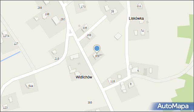 Sławkowice, Sławkowice, 309, mapa Sławkowice