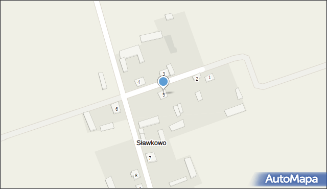 Sławkowo, Sławkowo, 5, mapa Sławkowo