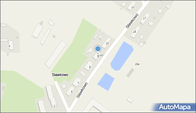 Sławkowo, Sławkowo, 9, mapa Sławkowo