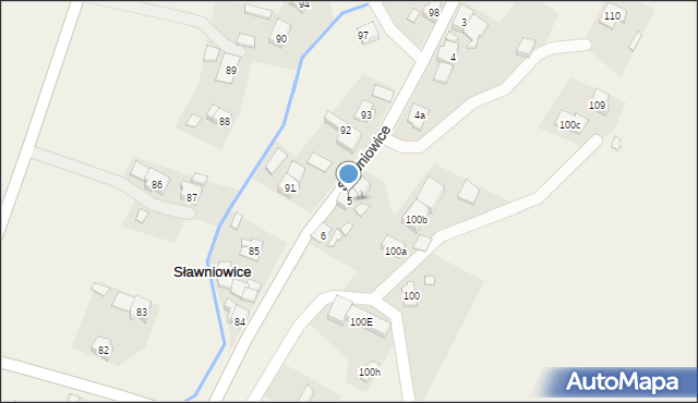 Sławniowice, Sławniowice, 5, mapa Sławniowice