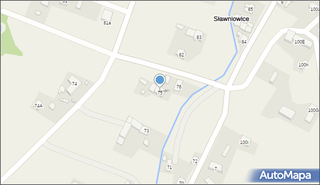 Sławniowice, Sławniowice, 75, mapa Sławniowice