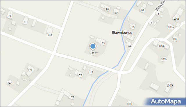 Sławniowice, Sławniowice, 82, mapa Sławniowice