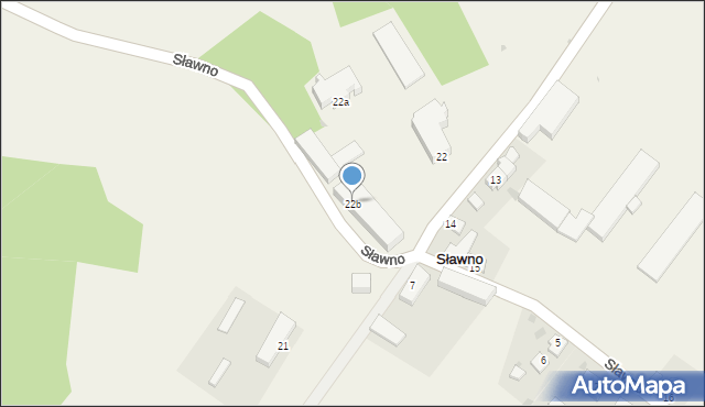 Sławno, Sławno, 22b, mapa Sławno