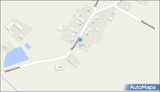 Sławoszew, Sławoszew, 12, mapa Sławoszew