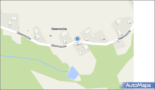 Sławoszów, Sławoszów, 20, mapa Sławoszów