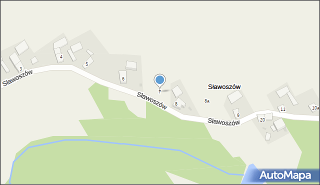 Sławoszów, Sławoszów, 7, mapa Sławoszów