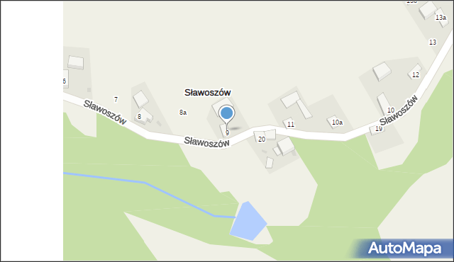 Sławoszów, Sławoszów, 9, mapa Sławoszów