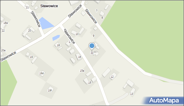 Sławowice, Sławowice, 11, mapa Sławowice