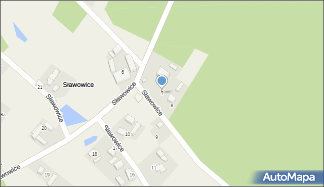 Sławowice, Sławowice, 7, mapa Sławowice