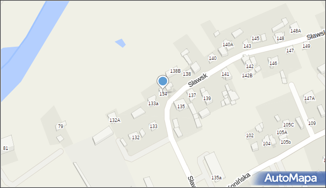 Sławsk, Sławsk, 134, mapa Sławsk