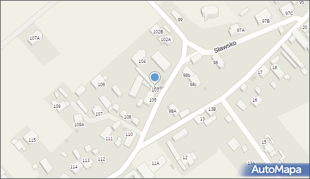 Sławsko, Sławsko, 103, mapa Sławsko