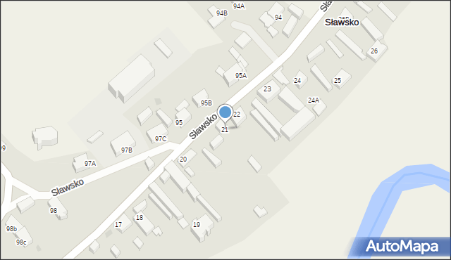 Sławsko, Sławsko, 21, mapa Sławsko