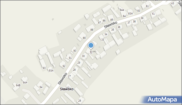 Sławsko, Sławsko, 31, mapa Sławsko