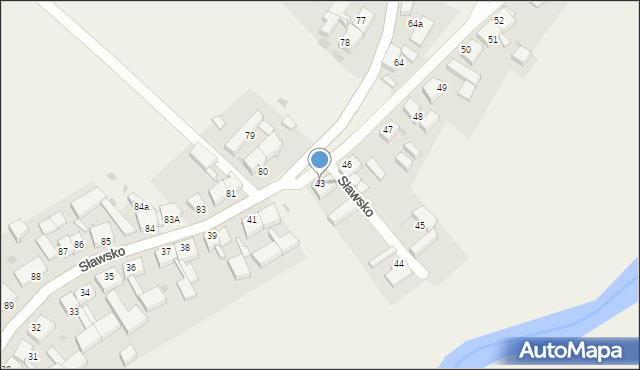 Sławsko, Sławsko, 43, mapa Sławsko