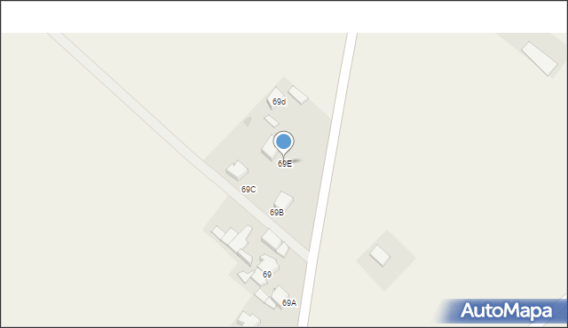 Sławsko, Sławsko, 69E, mapa Sławsko