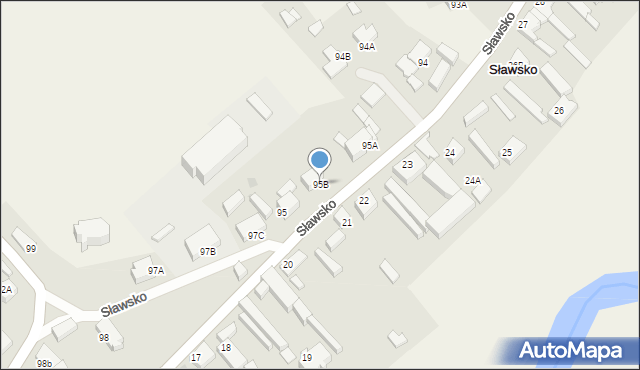 Sławsko, Sławsko, 95B, mapa Sławsko