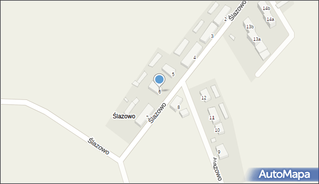 Ślazowo, Ślazowo, 6, mapa Ślazowo