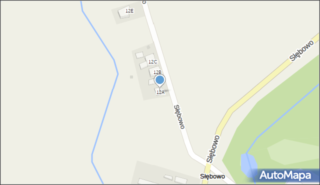 Słębowo, Słębowo, 12A, mapa Słębowo