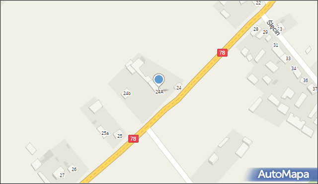 Ślęcin, Ślęcin, 24A, mapa Ślęcin