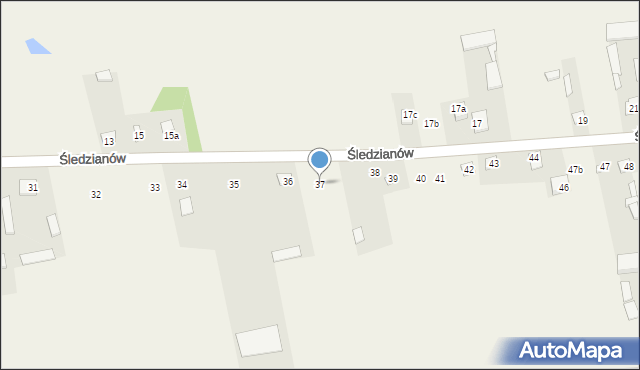 Śledzianów, Śledzianów, 37, mapa Śledzianów