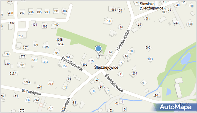 Śledziejowice, Śledziejowice, 12, mapa Śledziejowice