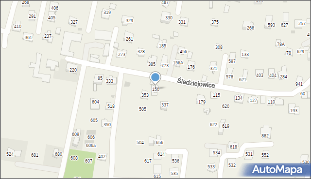 Śledziejowice, Śledziejowice, 150, mapa Śledziejowice