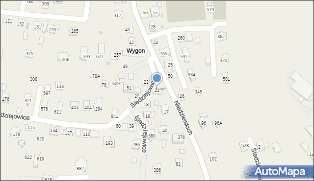 Śledziejowice, Śledziejowice, 21, mapa Śledziejowice