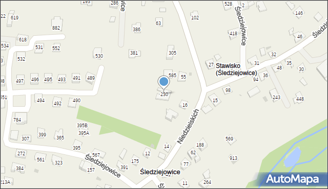 Śledziejowice, Śledziejowice, 230, mapa Śledziejowice