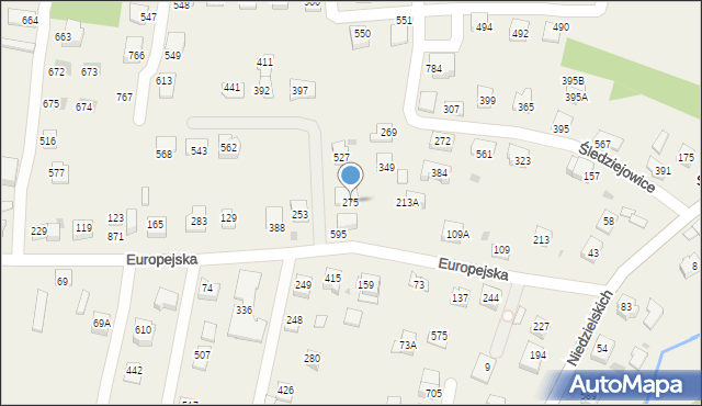 Śledziejowice, Śledziejowice, 275, mapa Śledziejowice