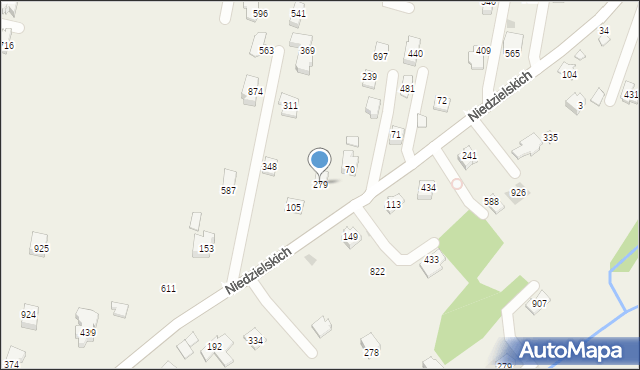 Śledziejowice, Śledziejowice, 279, mapa Śledziejowice