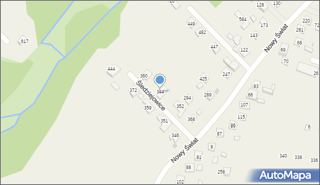 Śledziejowice, Śledziejowice, 344, mapa Śledziejowice