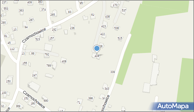 Śledziejowice, Śledziejowice, 419, mapa Śledziejowice