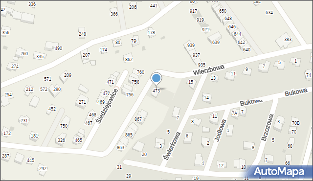 Śledziejowice, Śledziejowice, 473, mapa Śledziejowice