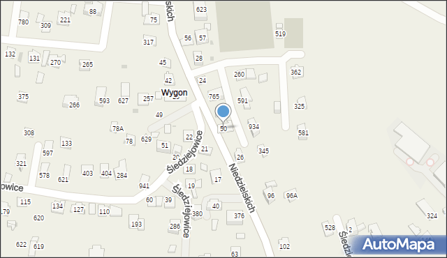 Śledziejowice, Śledziejowice, 50, mapa Śledziejowice