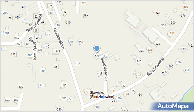 Śledziejowice, Śledziejowice, 528, mapa Śledziejowice